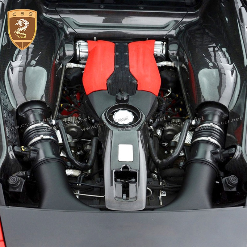 Ferrari f8 engine carbon fiber interior