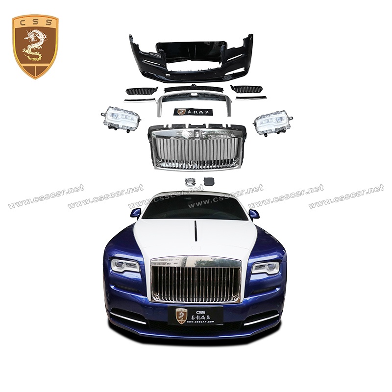 Rolls-Royce Wraith old and new body kit headlights