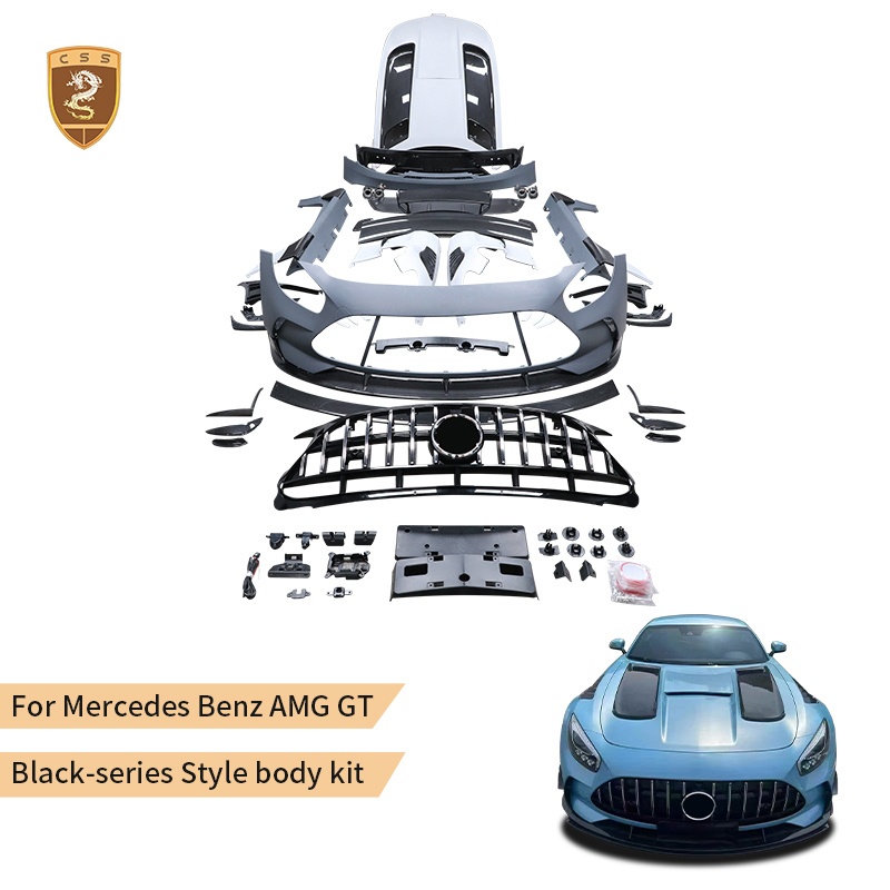 For Mercedes-benz AMG GT update black series body kit PP with dry carbon material