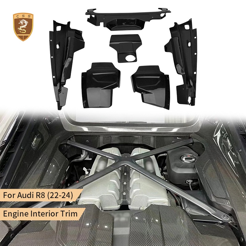 For Audi R8 22-24 dry carbon engine interior