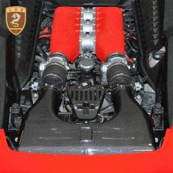 Ferrari 458 carbon fiber engine lock cover