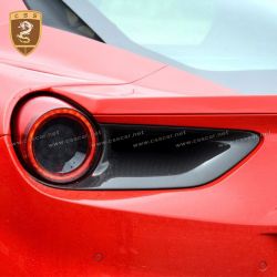 Ferrari F488 carbon fiber OEM style rear lights cover