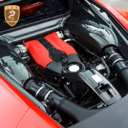 Ferrari f8 engine carbon fiber interior