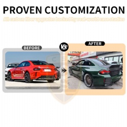 For BMW M2 G87 GLS Dry Carbon Fiber Trunk cover