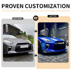 For Nissan GTR 35 Varis style front lip