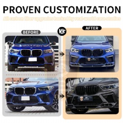For BMW X5M Larte style front lip