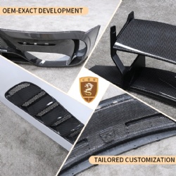 For Mercedes-benz AMG GT update black series body kit PP with dry carbon material