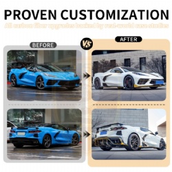 For Chevrolet Corvette C8 2023 update Adro body kit