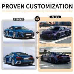 For Audi R8 update Cap Dry Carbon Fiber body kit