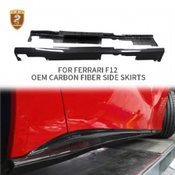 For  F12 OEM style carbon fiber side skirts