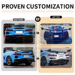 For Corvette C8 Z06 update ZR1 Rear spoiler