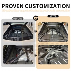 For Audi R8 22-24 dry carbon engine interior