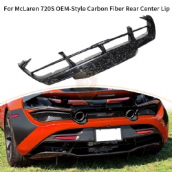 MCL079-10 For McLaren 720S OEM-Style Carbon Fiber Rear Center Lip